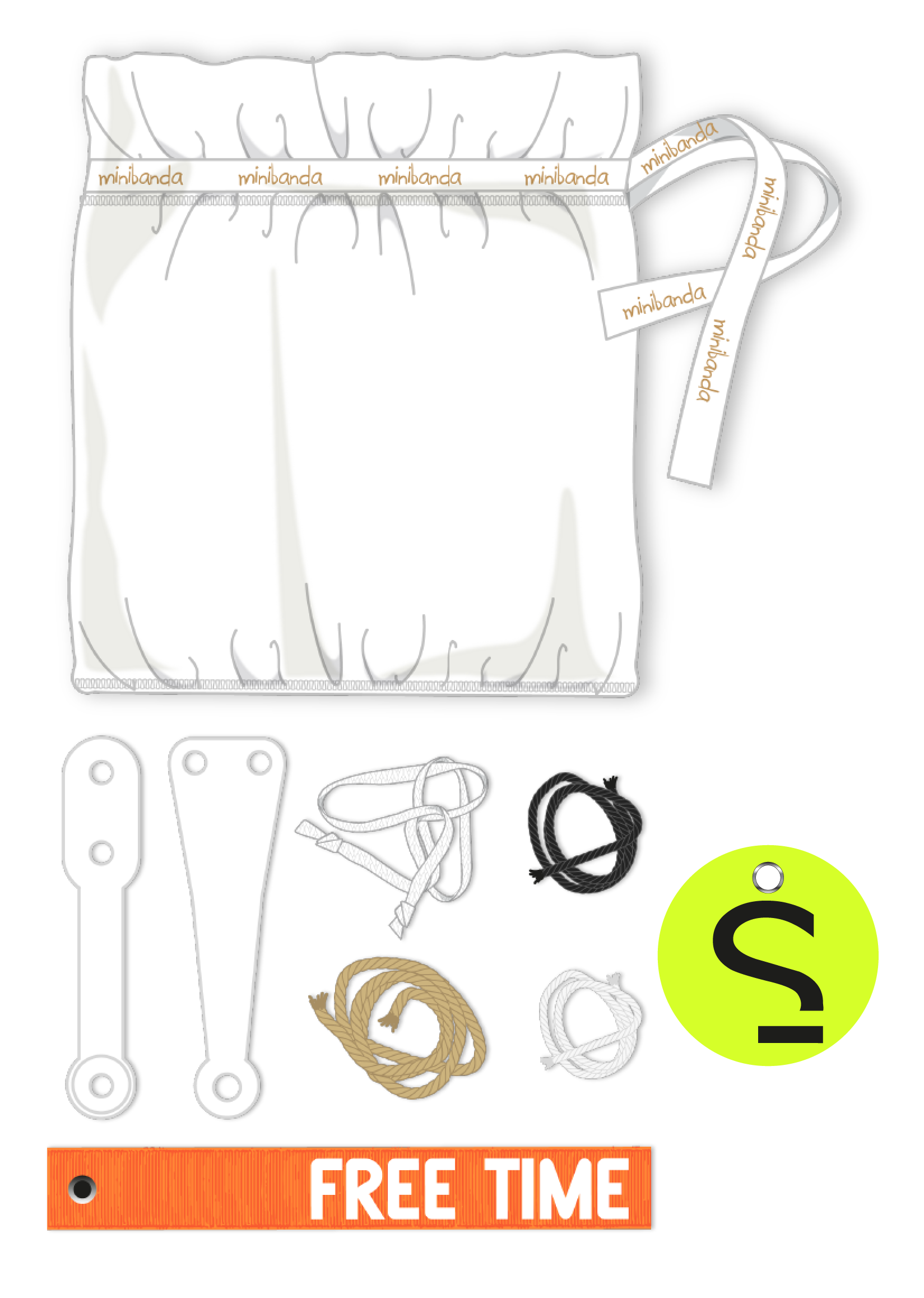 CORDINI, NASTRINI, SACCHETTI TESSILI E LISTARELLE BIANCHE
STRING, RIBBON, TEXTILE BAGS AND DRAWSTRING
